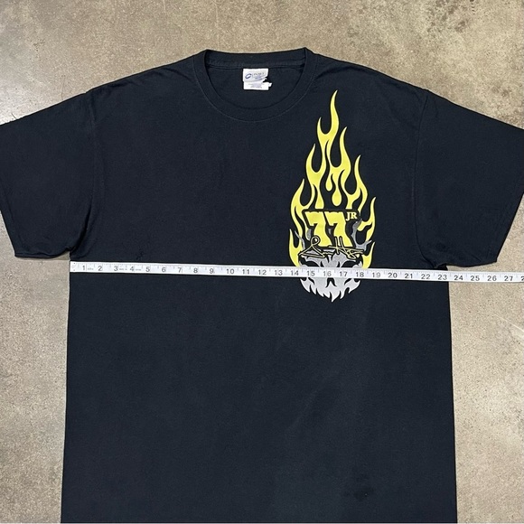 Vintage Distressed Faded Skull Graphic T-Shirt Racing Tee - Picture 5 of 8